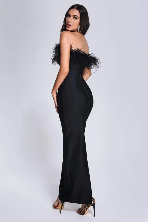 xuliy-feather-maxi-bandage-dress - Image 5
